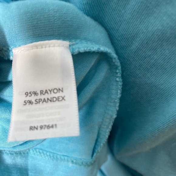 J.Jill Womens Sleeveless Dress Sz S Turquiose Blue V Neck Rayon Midi Sundress - Picture 6 of 7